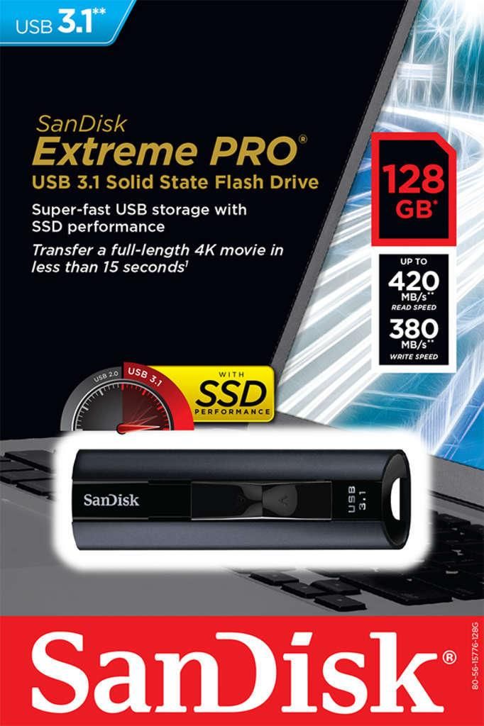 SanDisk Extreme PRO 128GB, USB 3.1, B-Ware