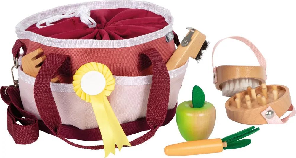 small foot GmbH&Co. KG Pferdepflegeset mit Tasche rot