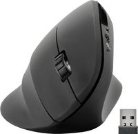SPEEDLINK PIAVO - Vertikale Maus - ergonomisch - Für Rechtshänder - optisch - 5 Tasten - kabellos - 2.4 GHz - kabelloser Empfänger (USB)