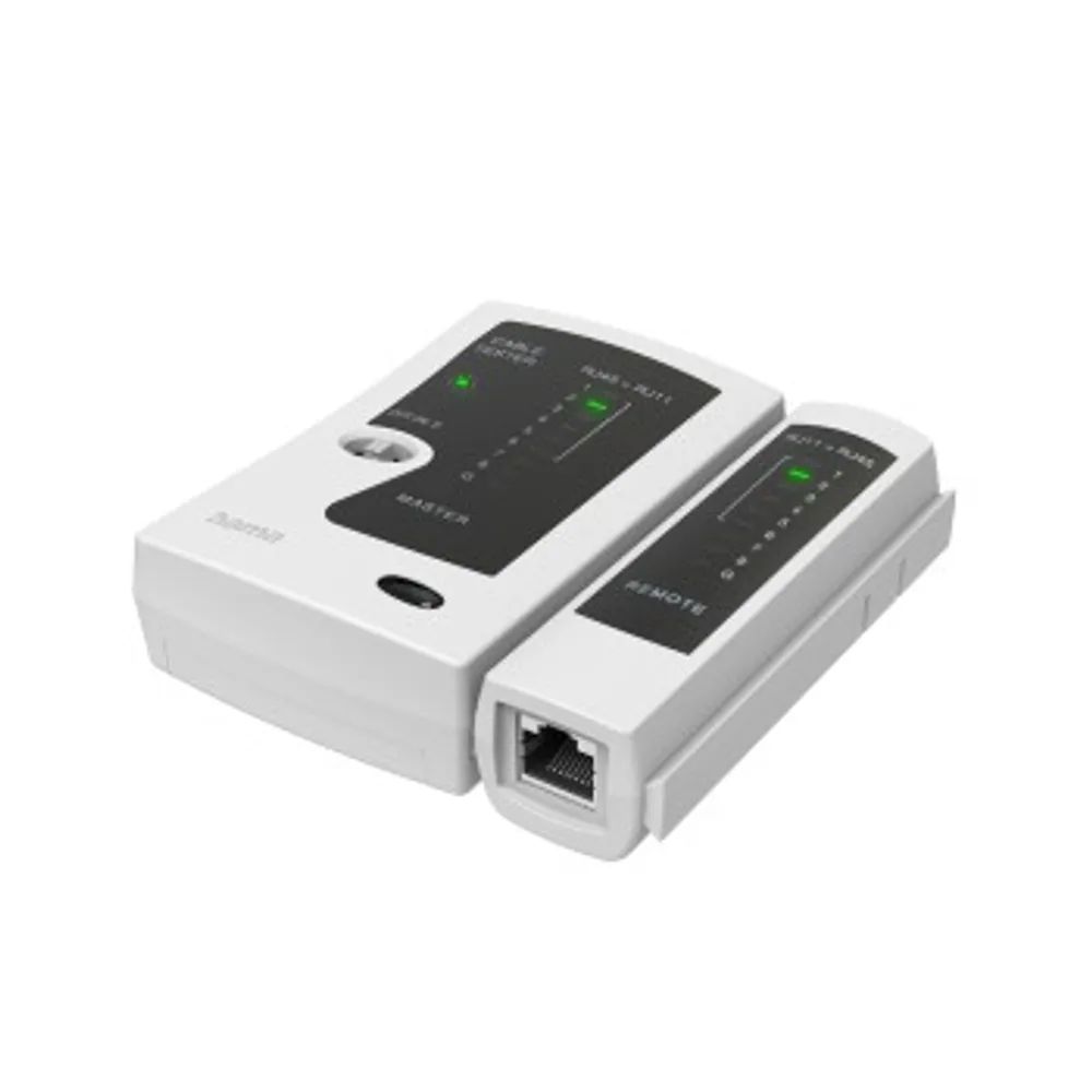 Hama Netzwerkkabel-Tester, Leitungsprüfgerät für 8p8c (RJ45), 6p6c oder 6p4c