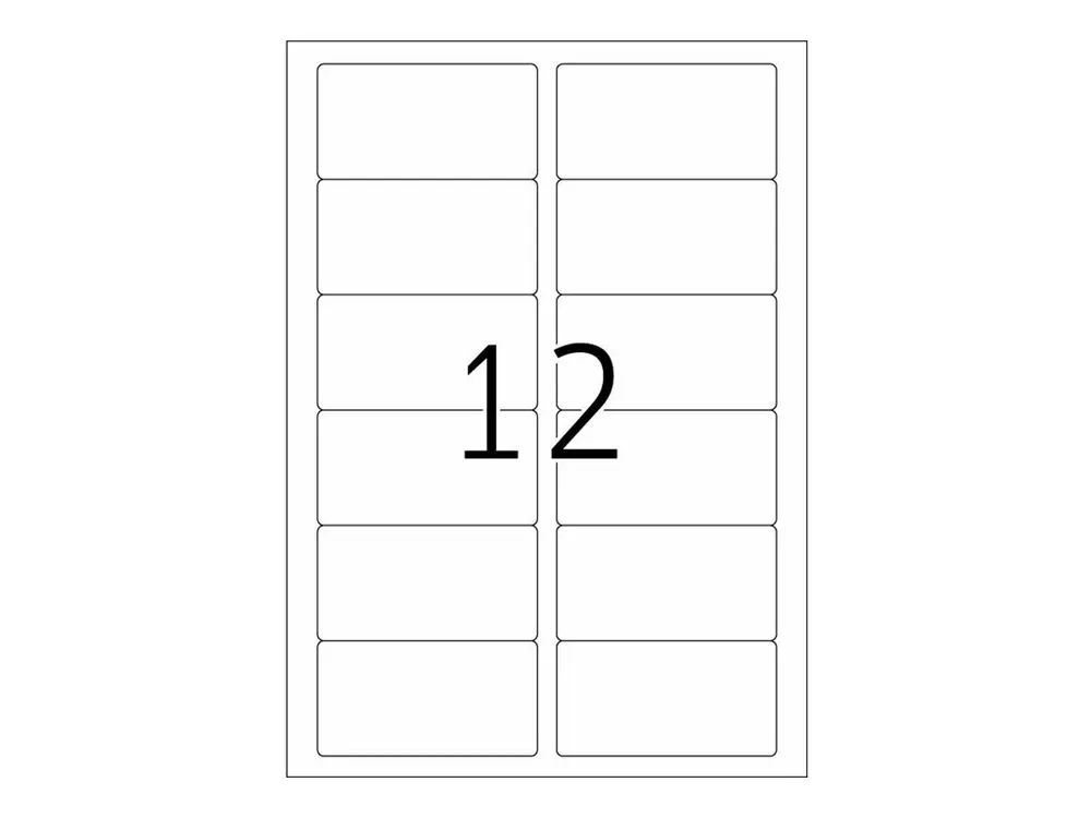 HERMA Special - Papier - matt - selbstklebend, entfernbarer Klebstoff - weiß - 88.9 x 46.6 mm 1200 Etikett(en) (100 Bogen x 12)