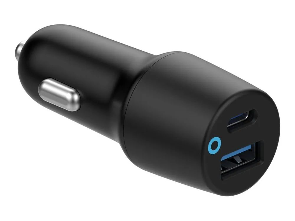 eSTUFF INFINITE - Auto-Netzteil - 38 Watt - 3 A - QC 3.0, PD 2.0, Apple Fast Charge - 2 Ausgabeanschlussstellen (USB Typ A, 24 pin USB-C)