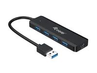 Equip 4-Port-USB-3.2 Gen 1-Hub und Adapter für USB-C - USB 3.2 Gen 1 (3.1 Gen 1) Type-A - USB 3.2 Gen 1 (3.1 Gen 1) Type-A - 5000 Mbit/s - Schwarz - 0,15 m - China