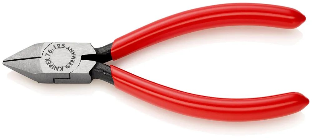 KNIPEX Seitenschneider für Elektromechaniker mit Kunststoff überzogen schwarz atramentiert 125 mm