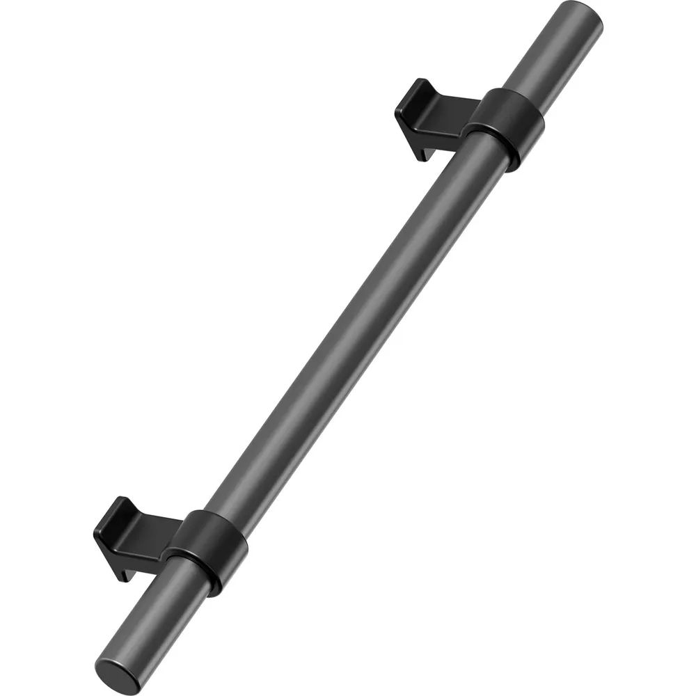 Furnipart Möbelgriff Bond LA 320 mm, Breite 410 mm, Aluminium/ZN, gun-metal/schwarz matt