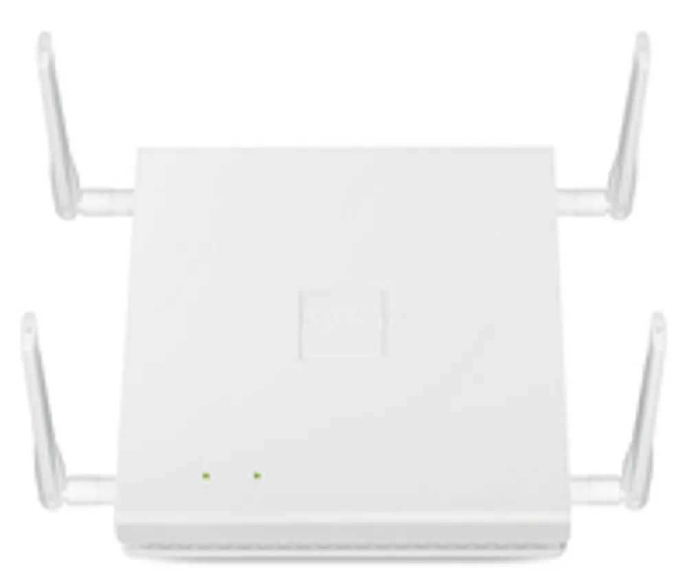 Lancom Dual Radio Wi-Fi 6 (802.11ax) Access Point für bis zu 1,7 Gbit/s - paralleler Betrieb in 2,4 GHz und 5 GHz - 2x2 MU-MIMO - OFMDA - USB - BLE 5.1 - 2x1GE (1x PoE 802.3at) - WPA3 - IEEE 802.1X - Multi-SSID - VLAN - 4x externe Rundstahlantennen -