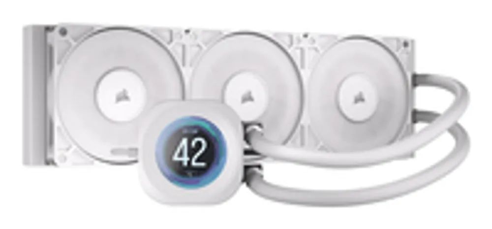 Corsair Nautilus 360 LCD Liquid CPU Cooler - White