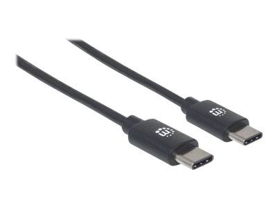 Manhattan USB-C to USB-C Cable, 2m, Male to Male, Black, 480 Mbps (USB 2.0)