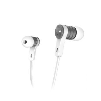 Hama Kopfhörer "Intense", In-Ear, Mikrofon, Flachbandkabel, Weiß