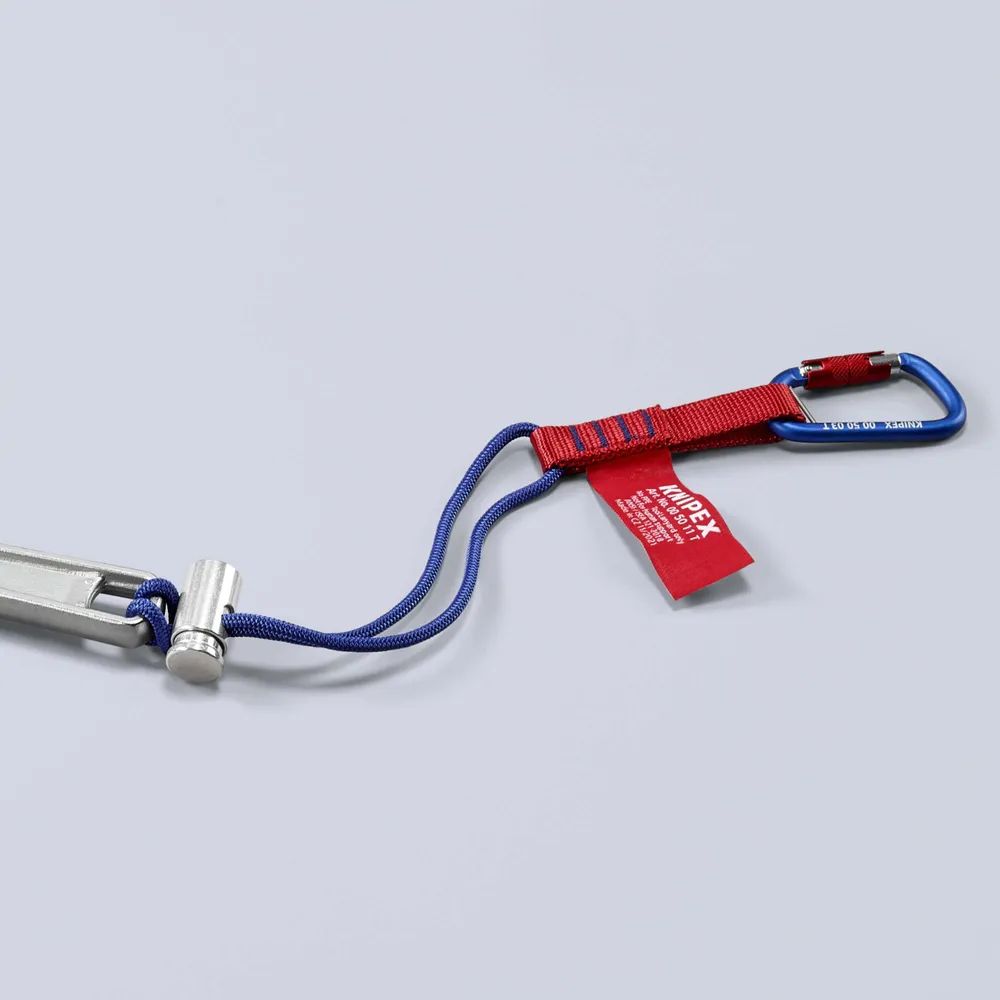 KNIPEX Adapterschlaufen mit fixiertem Materialkarabiner Zur Werkzeug-Absturzsicherung 186 mm