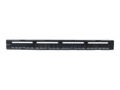 Intellinet 24-Port Patchpanel, unbestückt, 19", 1 HE, schwarz
