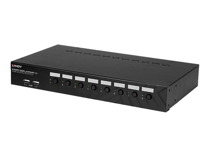 Lindy KVM-/Audio-Switch - 8 x DisplayPort / Audio / USB