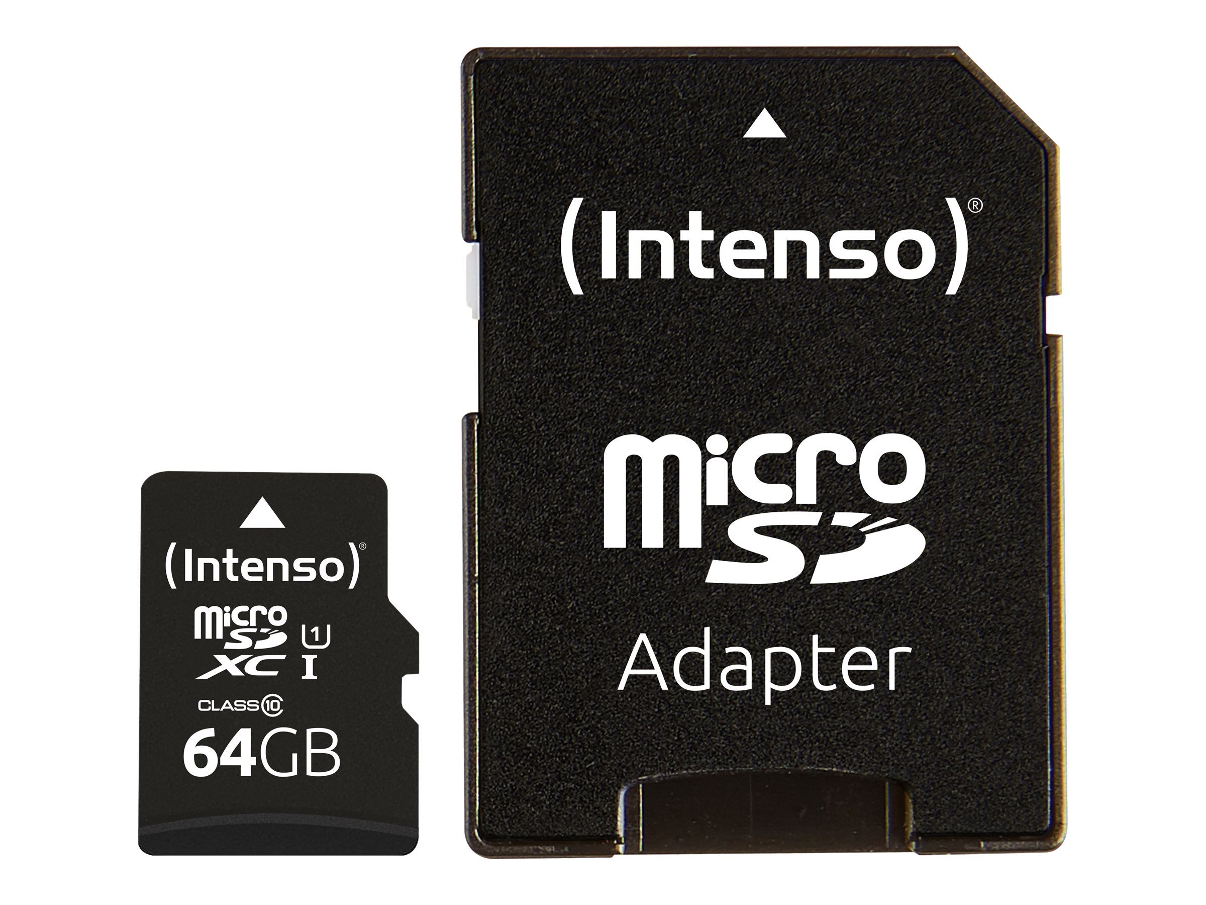 Intenso Performance - Flash-Speicherkarte (microSDXC-an-SD-Adapter inbegriffen)