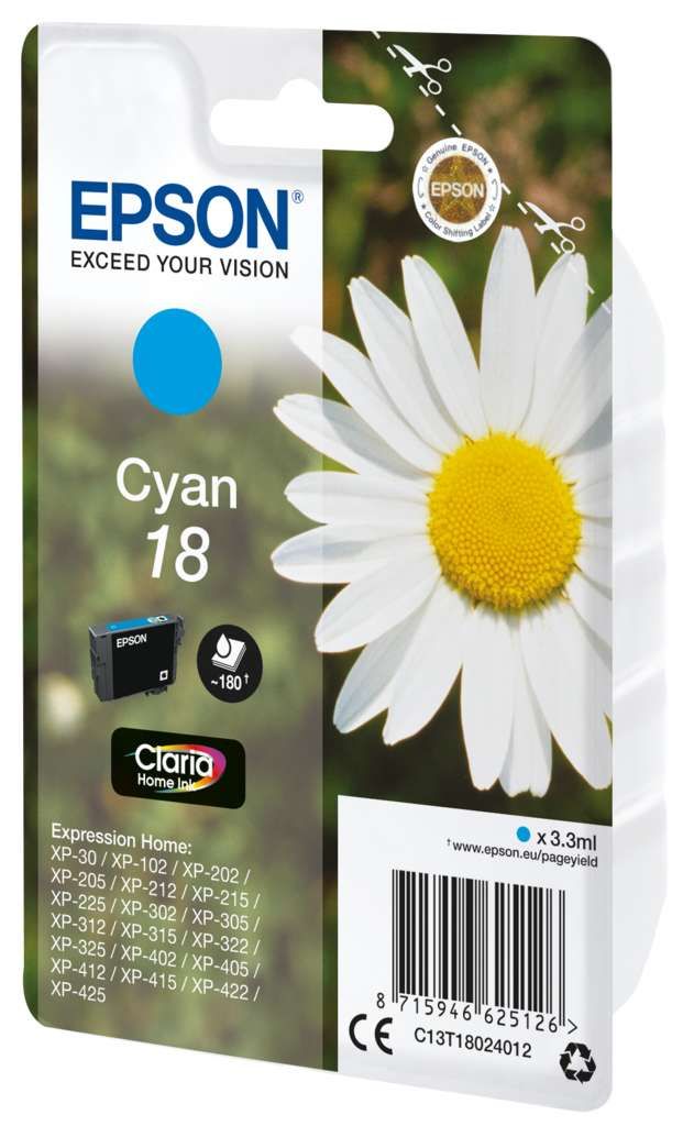Epson 18 Tinte Gänseblume Single, Standard, cyan