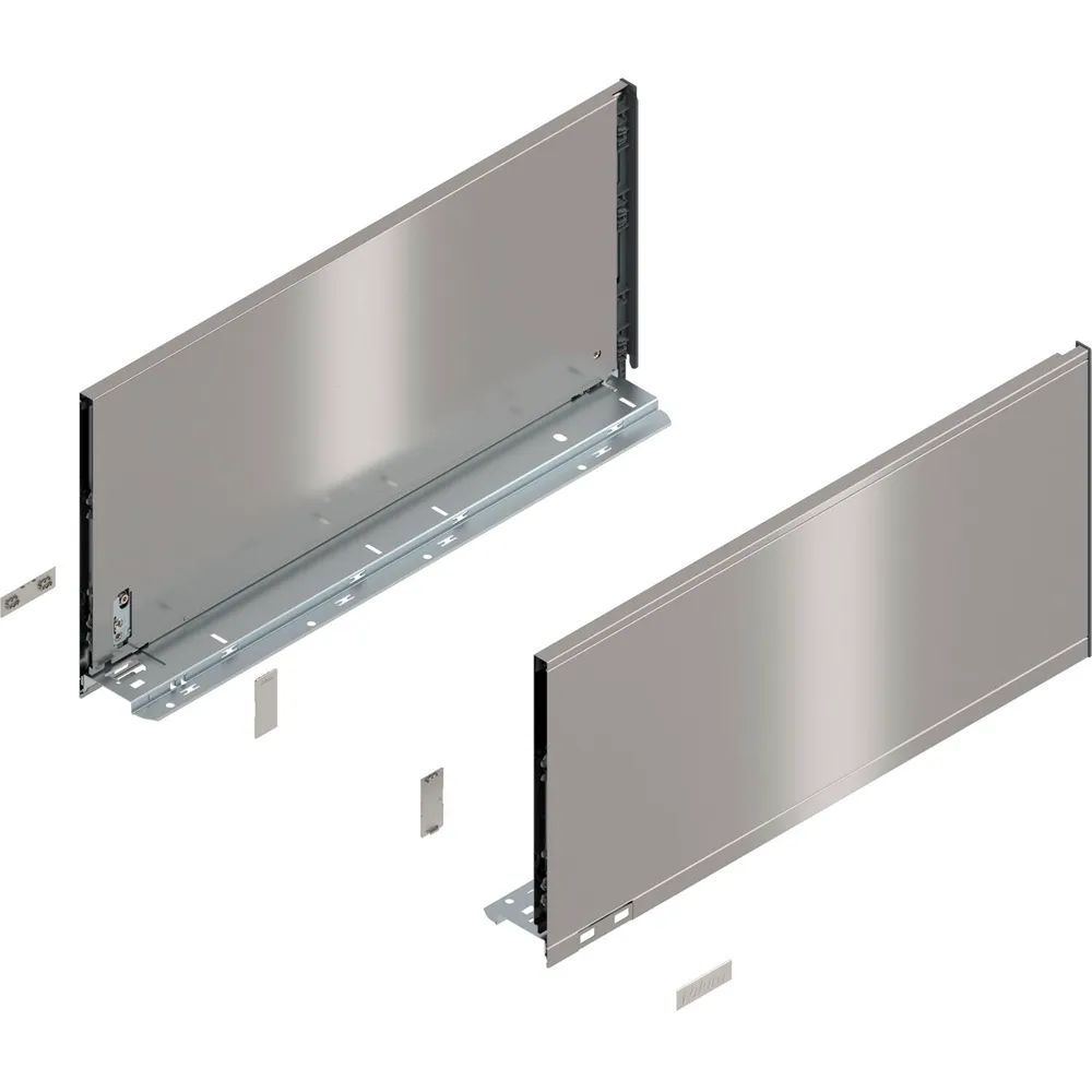 BLUM LEGRABOX pure Zarge Höhe F, NL 500, INOX (Anti-Fingerprint)