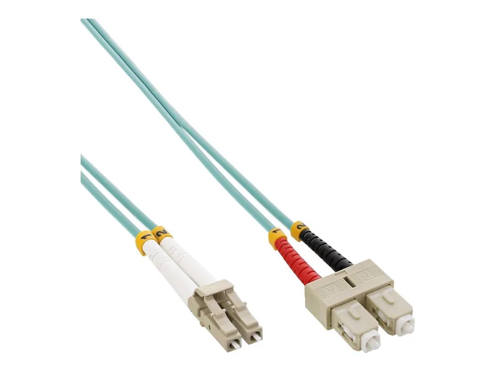 InLine LWL Duplex Kabel - LC/SC - 50/125µm - OM3 - 1m