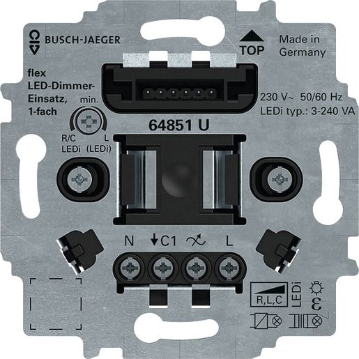 Busch-Jaeger LED-DIMMER-EINS. FLEX, 1-F / BUSCH 64851 U 2CKA006500A0012