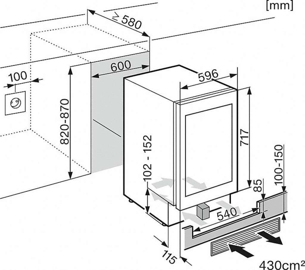 Miele KWT 6322 UG Unterbau-Weinschrank