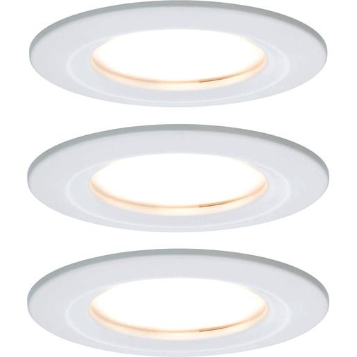 Paulmann EINBAUSP.SET RUND STARR 3X6W / PAULMA NOVA COIN LED WEIß 93460