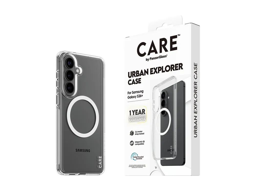 PanzerGlass CARE? by Urban Explorer Case Transparent m. Weiss Qi Samsung Galax...