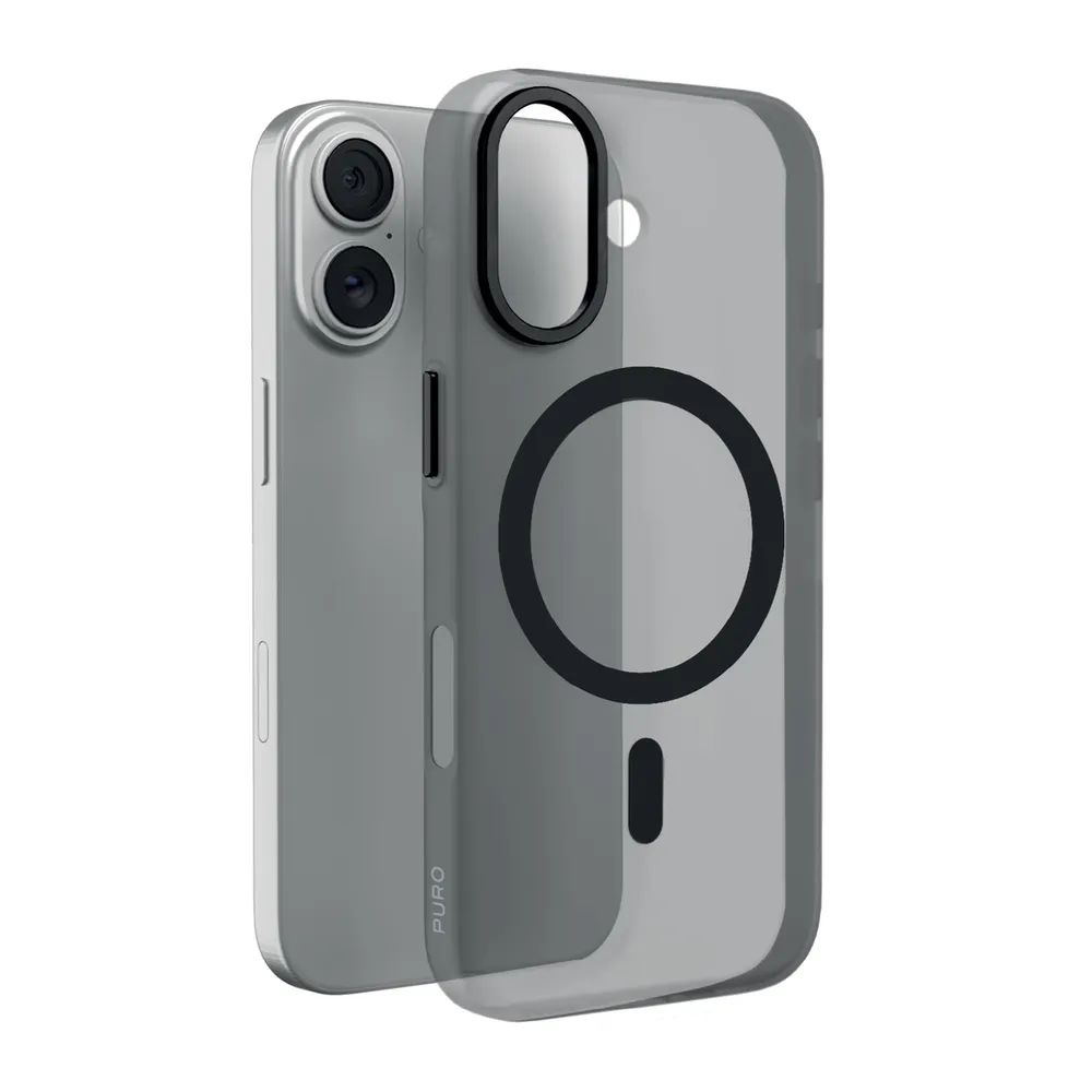 PURO LIGHTFEEL MagSafe kompatibles Cover für iPhone 17, schwarz