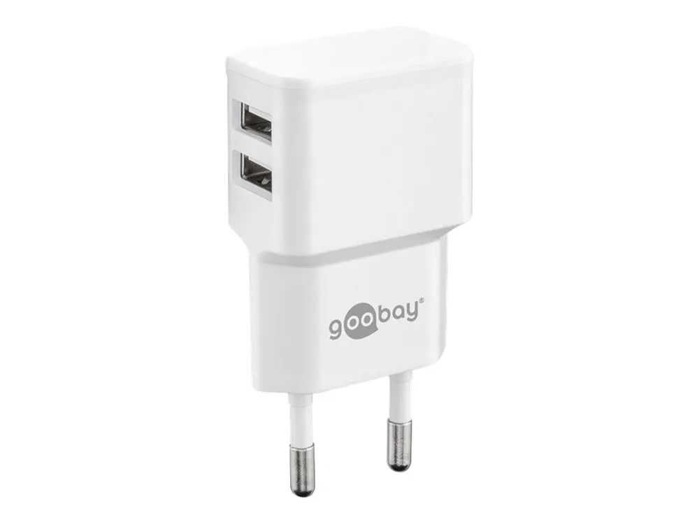 Goobay Dual USB charger - Netzteil - 12 Watt - 2.4 A - 2 Ausgabeanschlussstellen (USB)