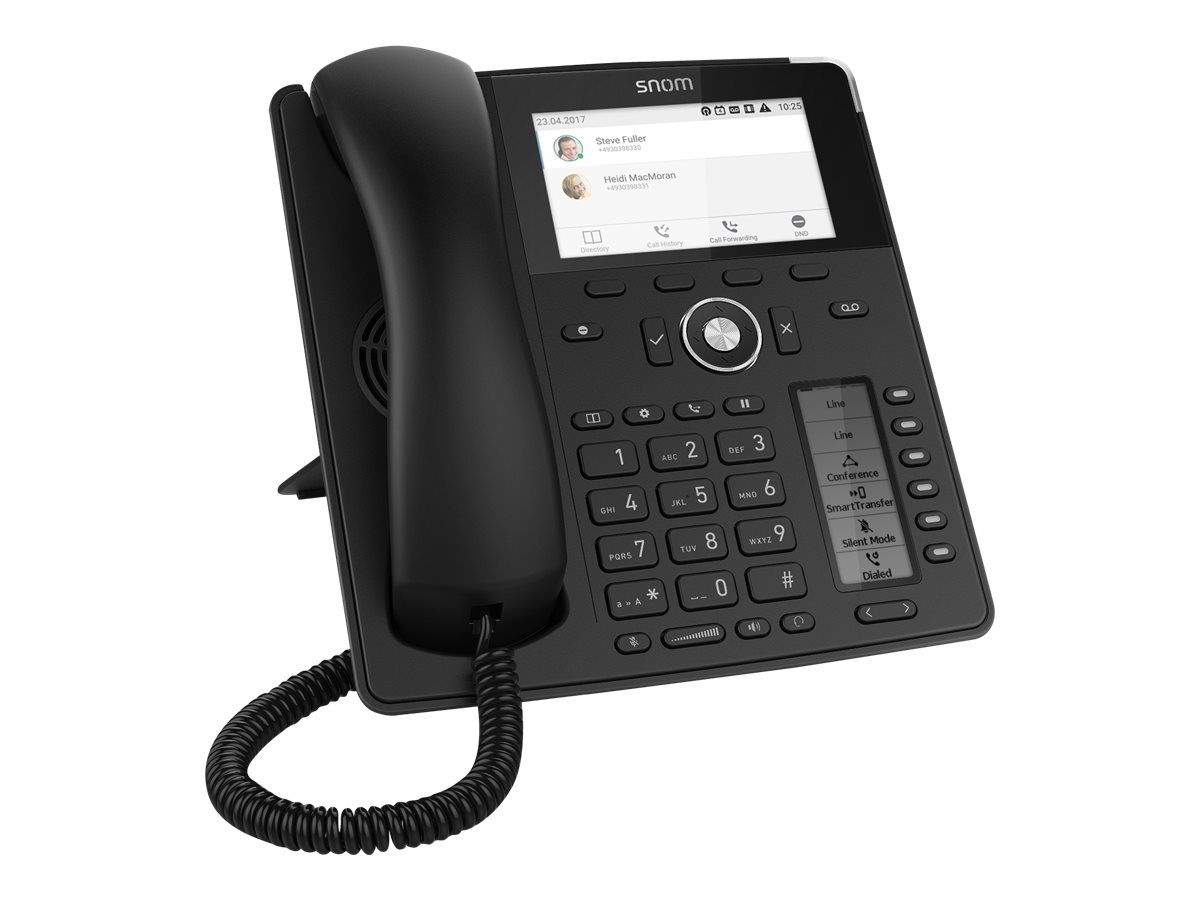 Snom D785N - IP-Telefon - Schwarz - Kabelgebundenes Mobilteil - Im Band - Out-of band - SIP-Info - 12 Zeilen - 10000 Eintragungen