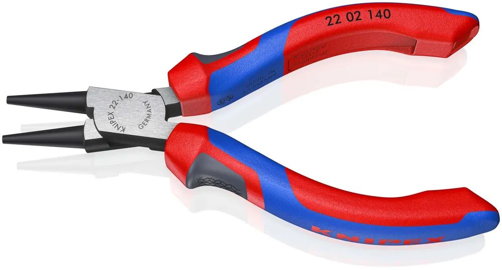 KNIPEX Rundzange mit Comfort-Griffen schwarz atramentiert 140 mm