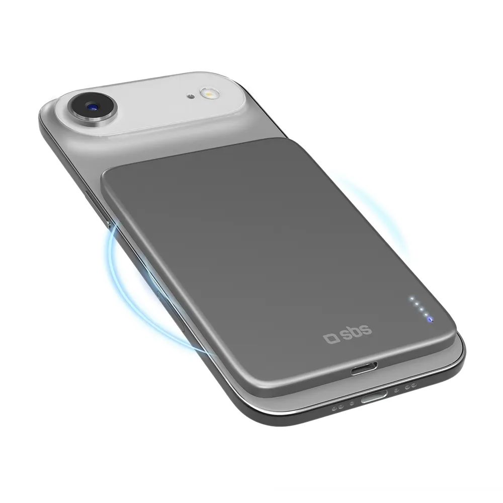 SBS Induktions Powerbank 15W, 3.000 mAh, MagSafe, ultraflach