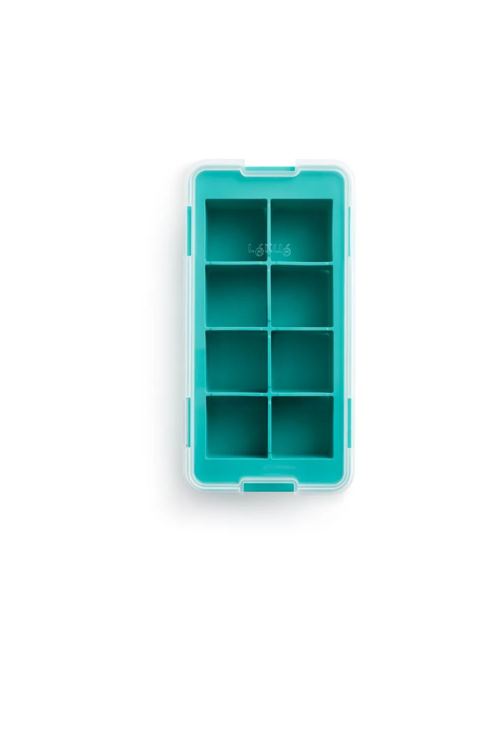 Lékué XL Quadratische Eiswürfelform - Turquoise