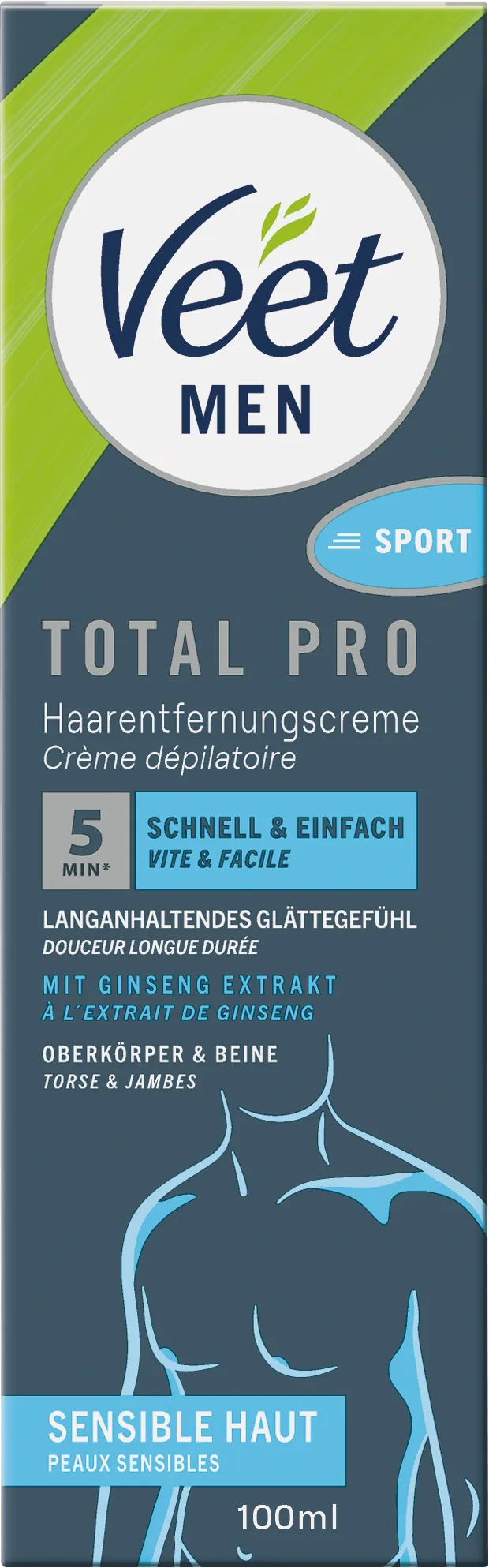 Veet Men Haarentfernungscreme Beine & Körper 100 ml
