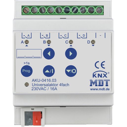MDT UNIVERSALAKTOR 4FACH 16A 230V / AKU-0416.03