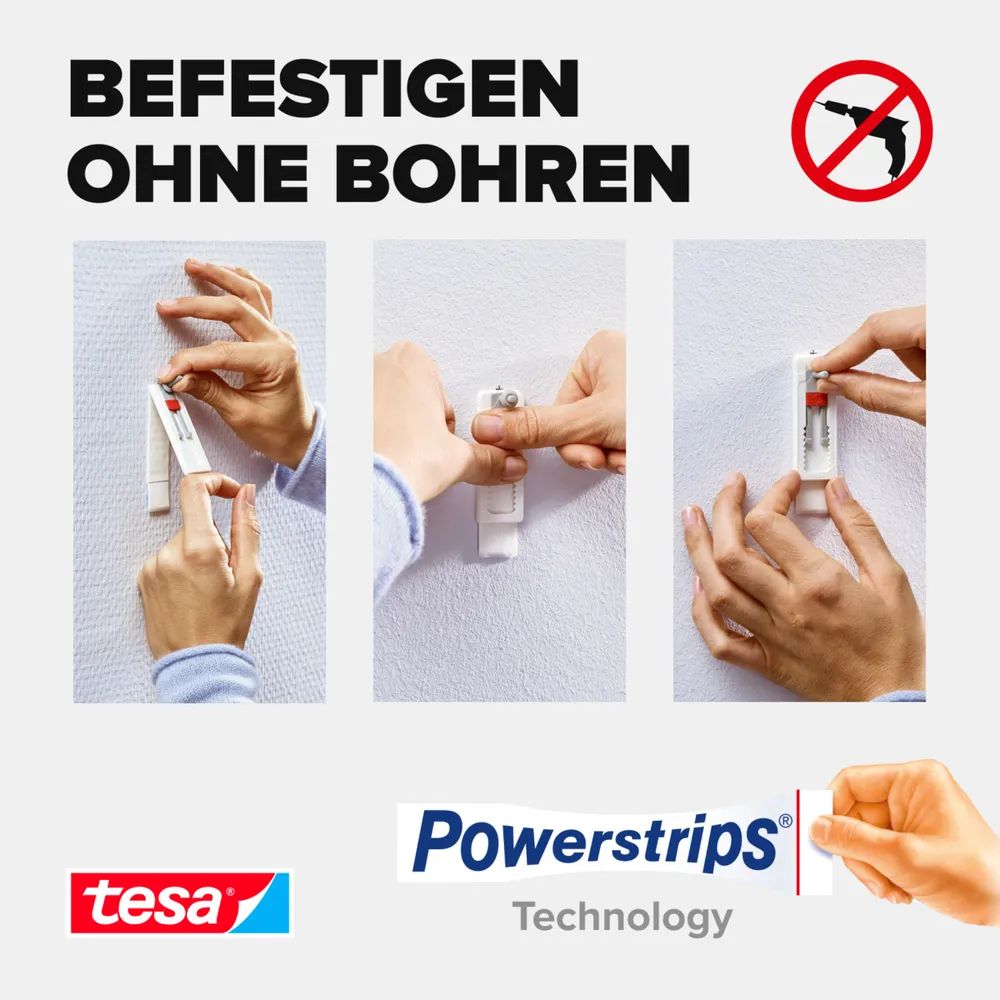 Tesa 77775 - Outdoor - Universalhaken - Weiß - Klebestreifen - 1 kg - 2 Stück(e)