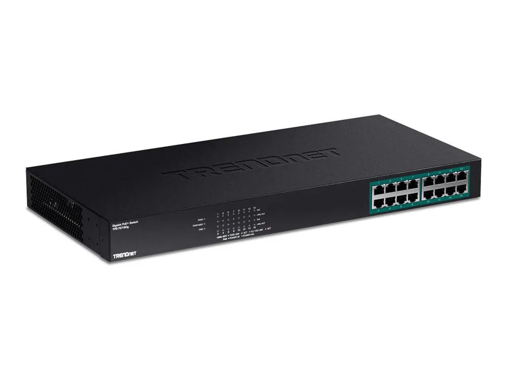 TRENDnet TPE TG160G - Switch - 16 x 10/100/1000 (PoE+)