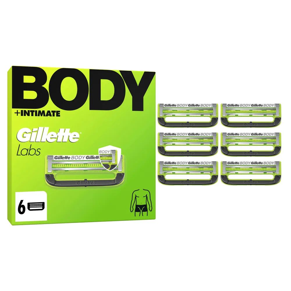 Gillette Labs Body + Intimate Systemklingen 6er RF