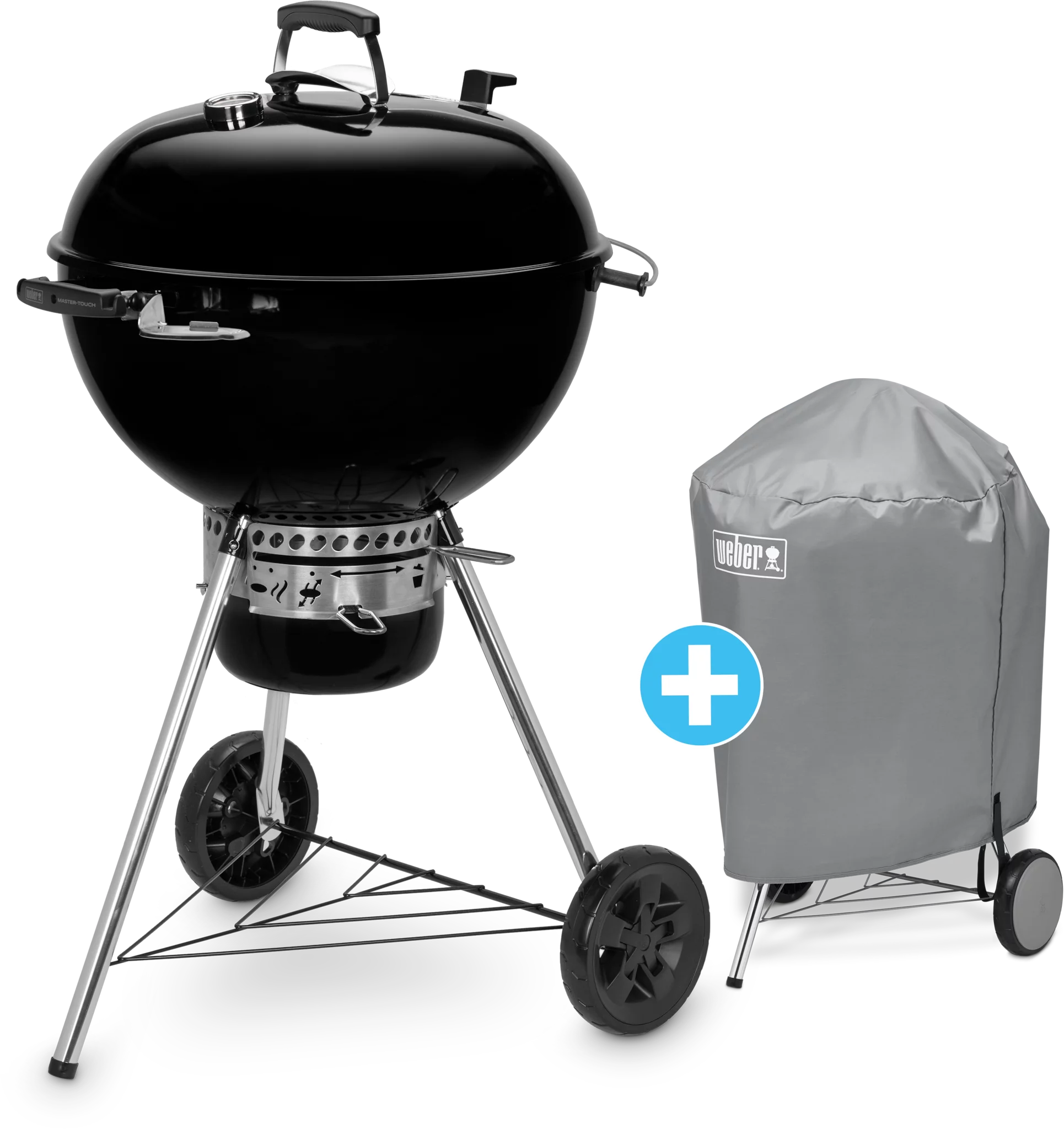 Weber Master-Touch GBS SE E-5755, schwarz + GRATIS Abdeckhaube 57cm - SET
