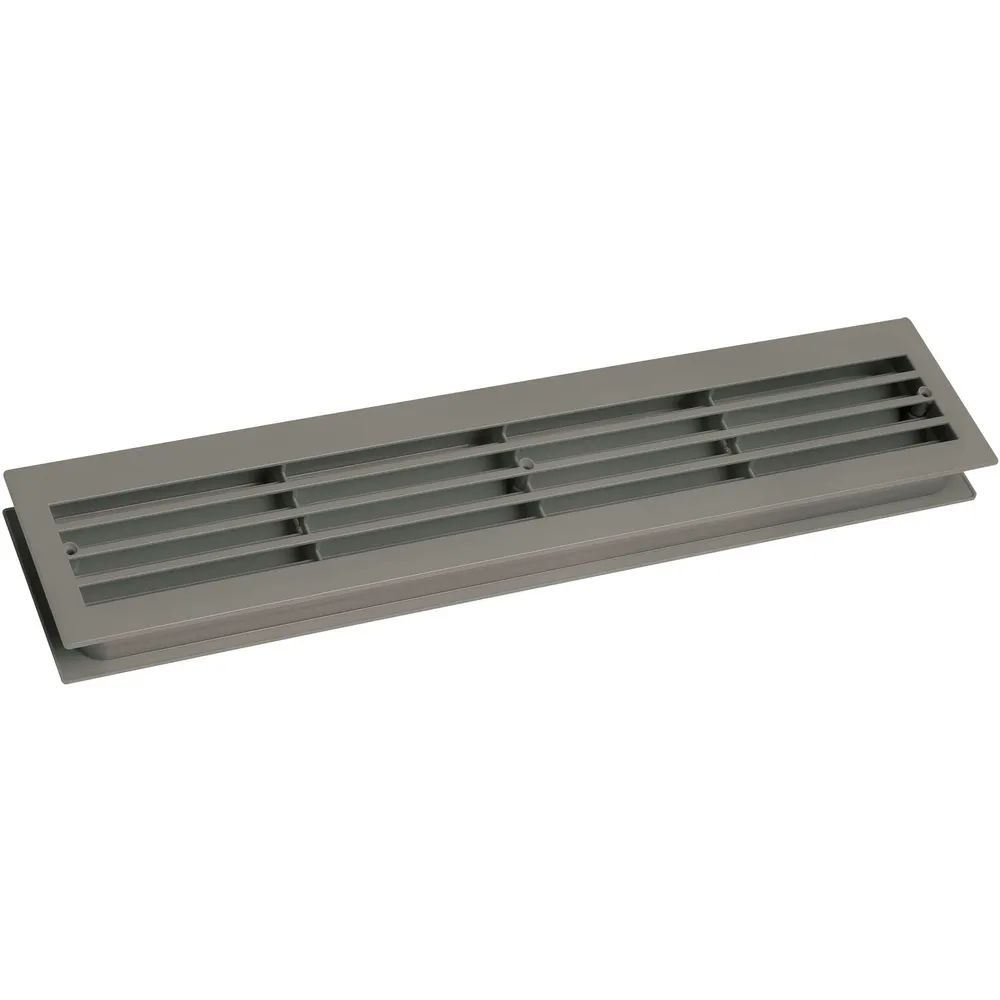 Kunststoff KG Nehl & Co Kunststoff KG Lüftungsgitter für Zimmertüren 454 x 90 mm TS 35-45 mm Kunststoff dunkelgrau