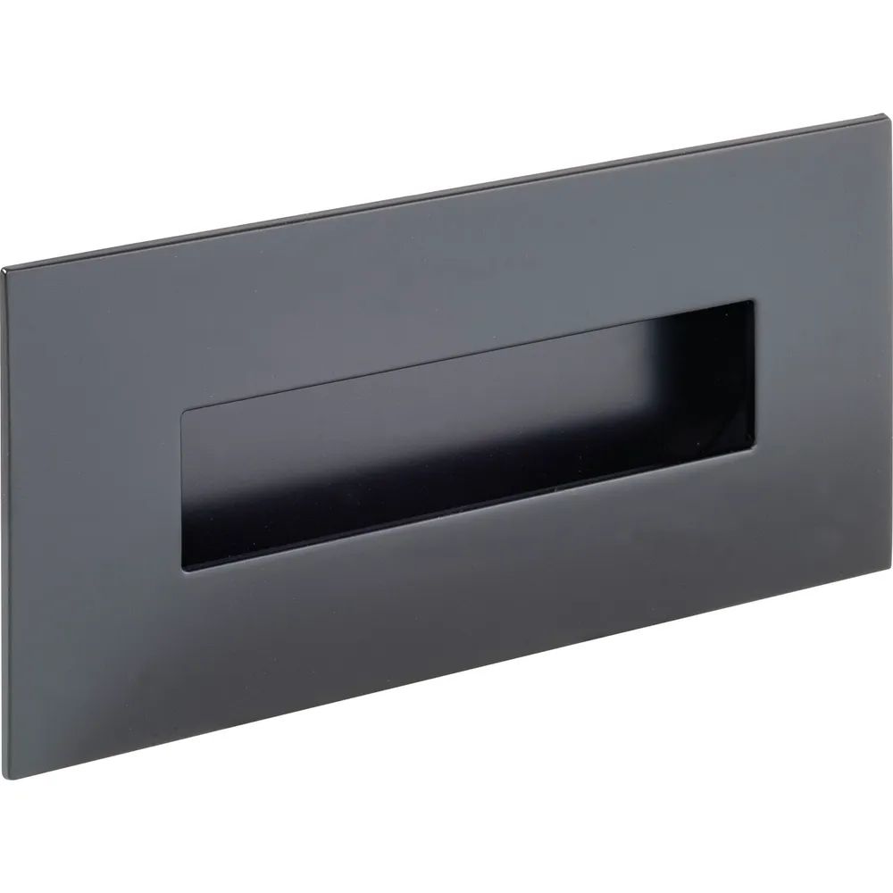 Estamp Muschelgriff Geometric rechteckig 155 x 73 mm, ZN schwarz matt lackiert