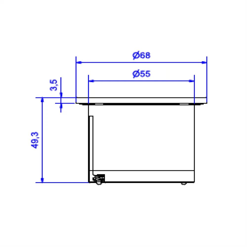 BACHMANN PIX 1xCM RAL9010 Zierring in Edelstahl-Optik