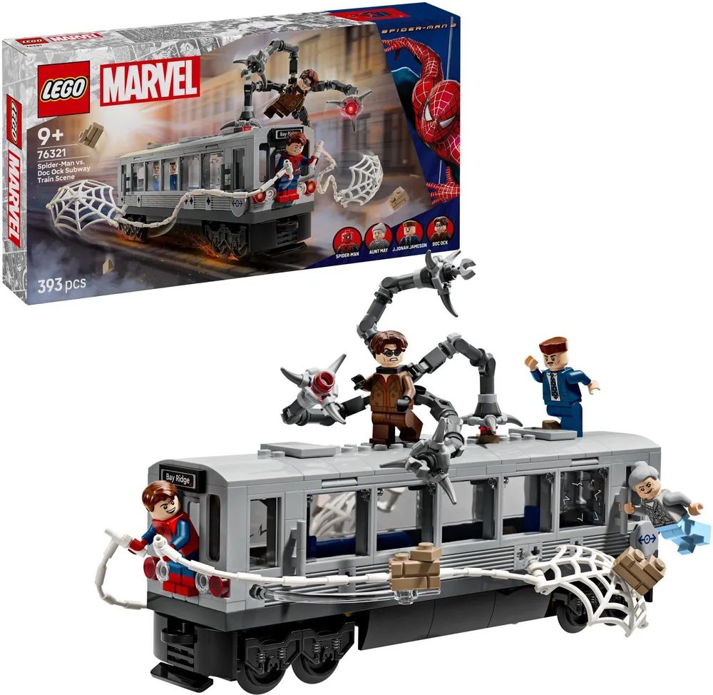 LEGO 76321 Spider-Man vs. Doc Ock Showdown in der U-Bahn