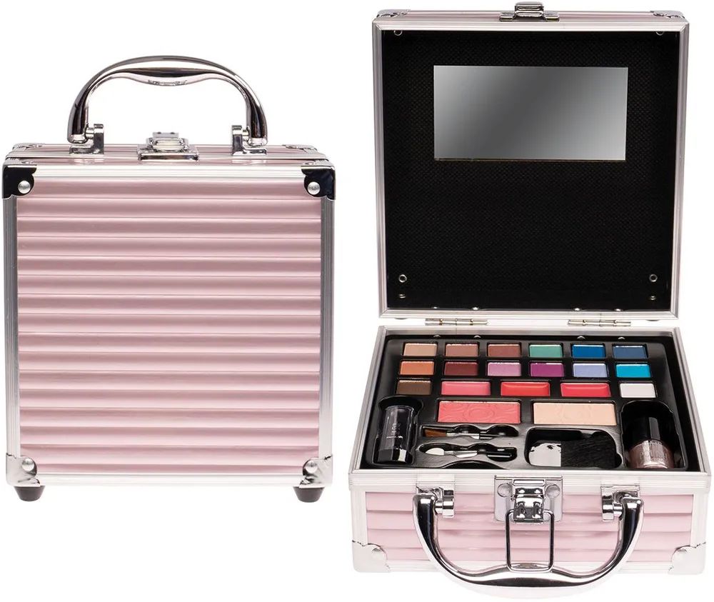Treffina International Trading b.v. Kosmetikkoffer rosa schimmernd mini