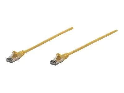 Intellinet Network Patch Cable, Cat6, 0.5m, Yellow, CCA, U/UTP, PVC, RJ45, Gold Plated Contacts, Snagless, Booted, Lifetime Warranty, Polybag - Patch-Kabel - RJ-45 (M)