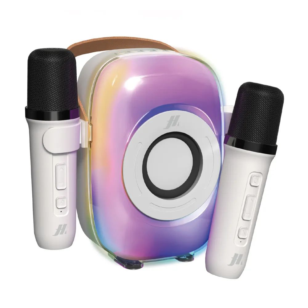 MUSIC HERO PARTY BAND Karaoke Bluetooth Laustsprecher, 2 Mikrofone, LED Beleuchtung