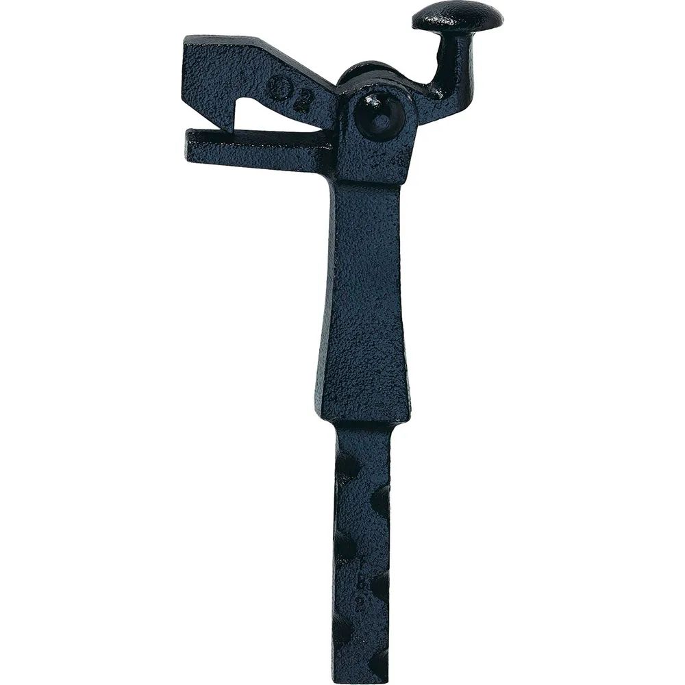 KWS Torhalter 1301 Gr. 1, Länge sichtbar 105mm,Bodenmontage,Temperguss schwarz lack.