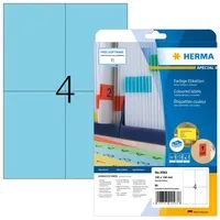 HERMA 4563 - Blau - Rechteck - A4 - Universal - Matte - Laser/Inkjet