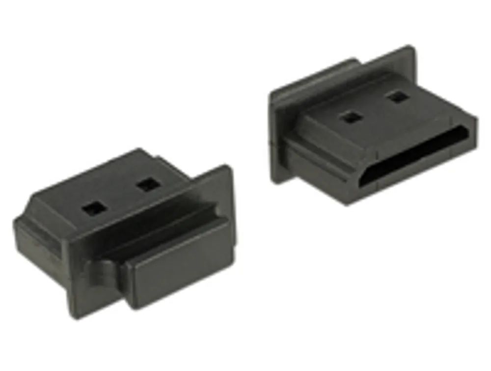 Delock HDMI A female - Staubabdeckung mit Griff für HDMI A Buchse - Schwarz (Packung mit 10)