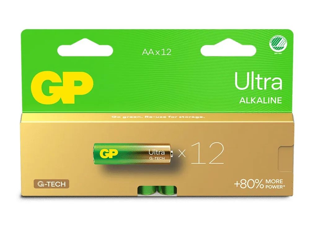 GP Battery ULTRA ALKALINE AA/LR6 Battery. 12-Pack - Batterie