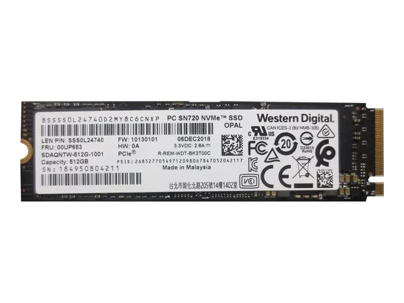 Lenovo WD PC SN720 - SSD - verschlüsselt - 512 GB