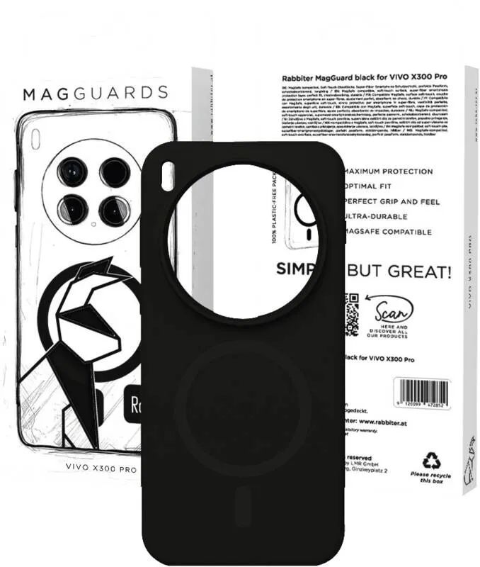 Rabbiter MagGuard black for vivo x300 Pro
