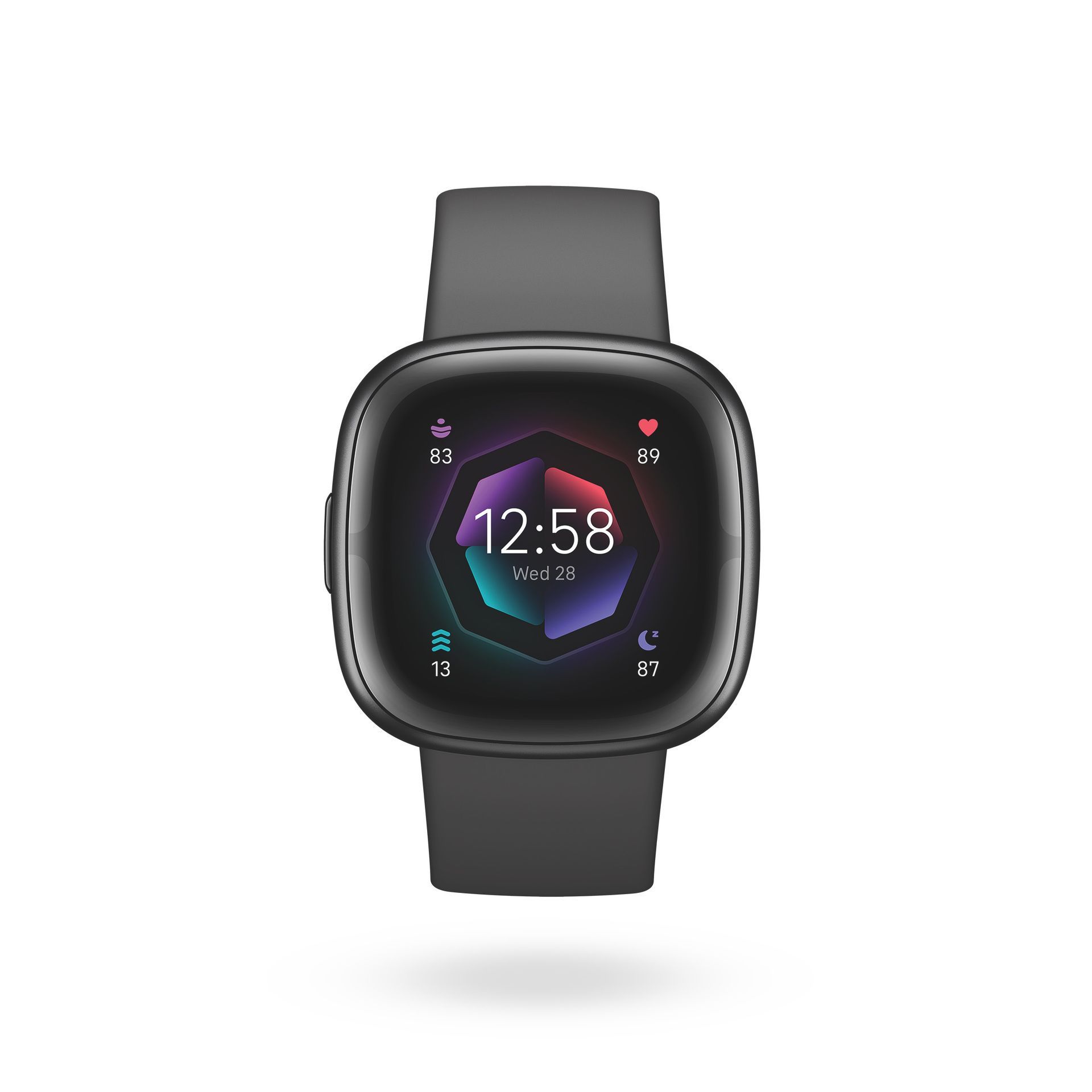 Fitbit Sense 2 - 40 mm - Carbon-Schwarz - intelligente Uhr mit Band